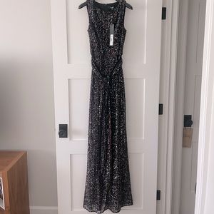 NWT Badgley Mischka Shimmering Stripe Sequin Gown, 2021 Holiday Collection